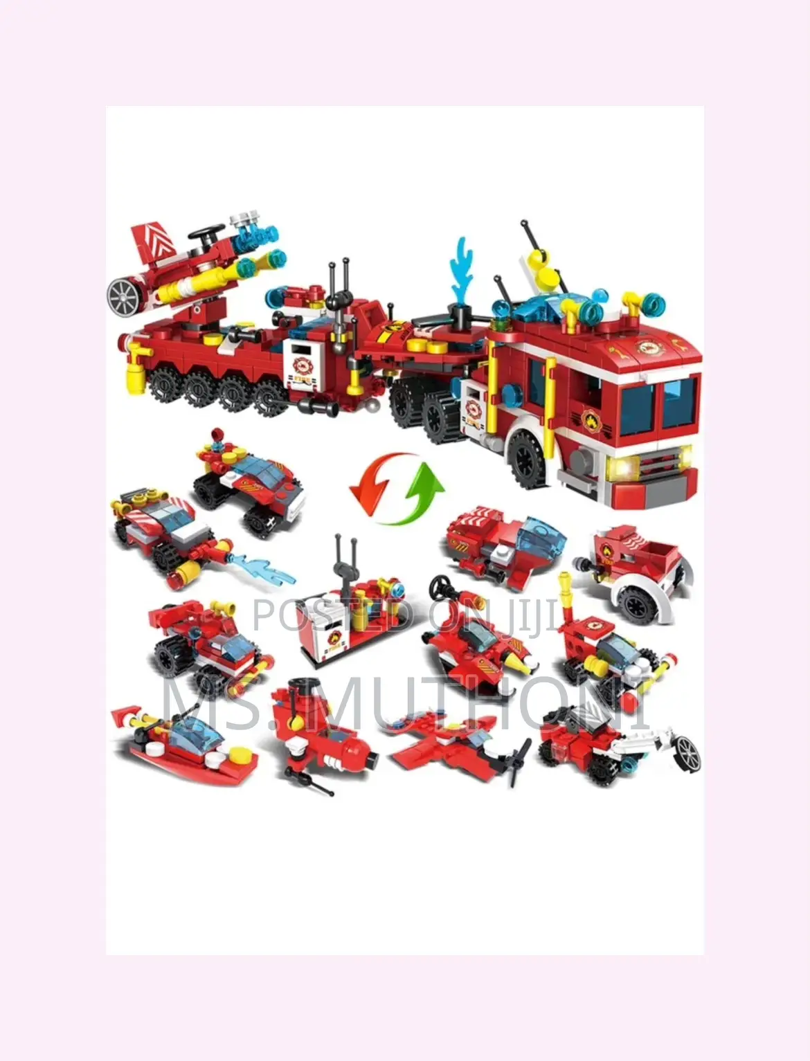 City Fire Brigade 557 Building Bricks °12 Designs