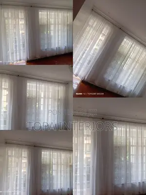 Translucent White Sheer Curtains for Hotel and Home Windows