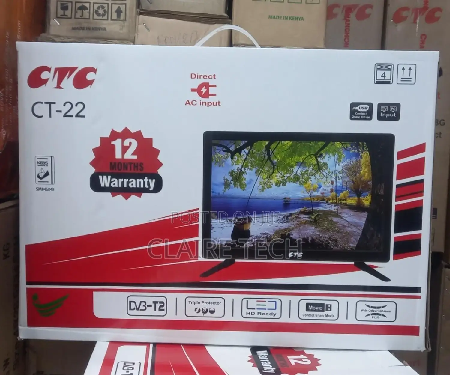 CTC 22 Inch Digital TV With Inbuilt Decorder