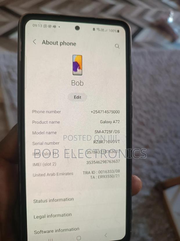 Samsung Galaxy A72 256 GB Black - thumbnail 2