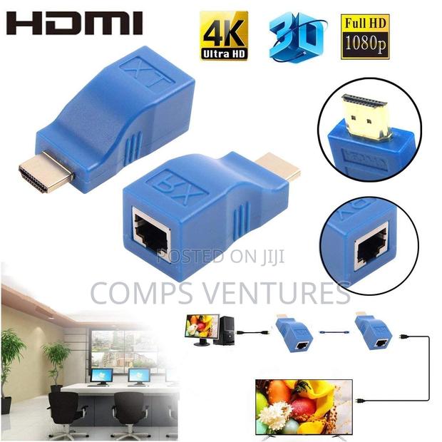 HDMI Extender,HDMI to RJ45 Network Cable Extender Converter - thumbnail 3