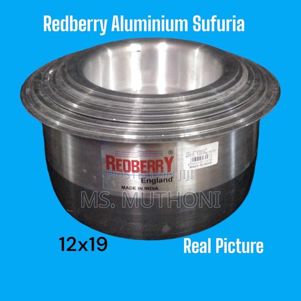 12x19 Redberry Aluminium Sufuria a Set of 8pcs