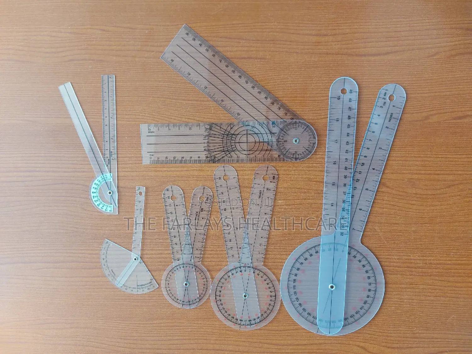 Goniometer Set 6pcs. - Full and Half Circle