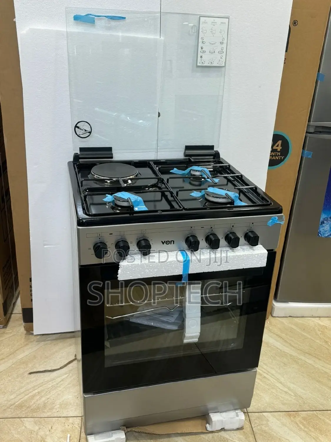VON Cooker 3 Gas + 1 Electric - VAC6SV31UY Grey