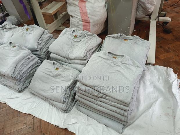 Ash Grey Round Neck T-Shirts - thumbnail 3