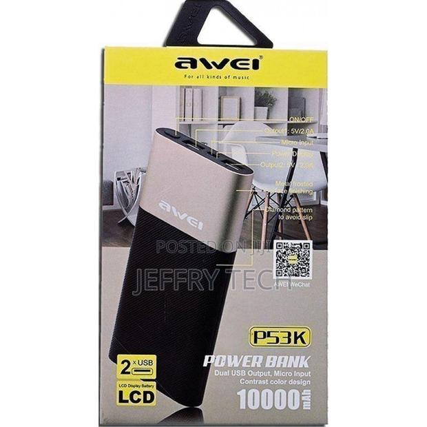 Awei P53K 10000mah Dual USB Output Power Bank P53K - main view