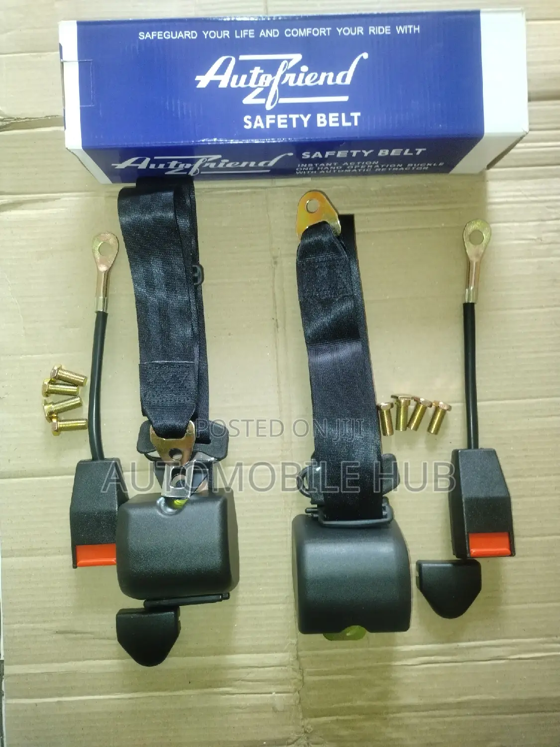 Universal Driver and Co Driver Seat Belts Safety Belts Black