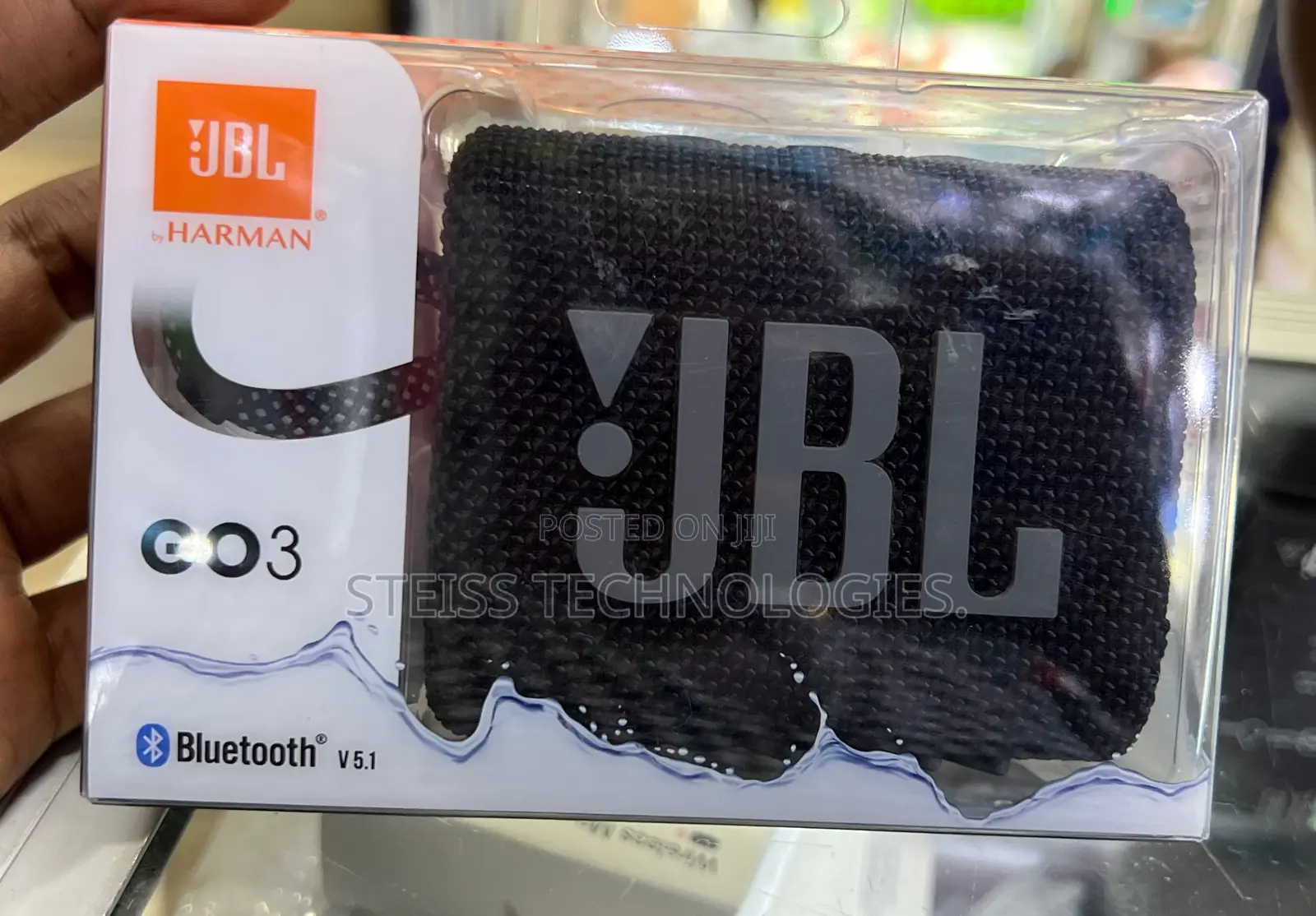 JBL Go3 Bluetooth Speakers.