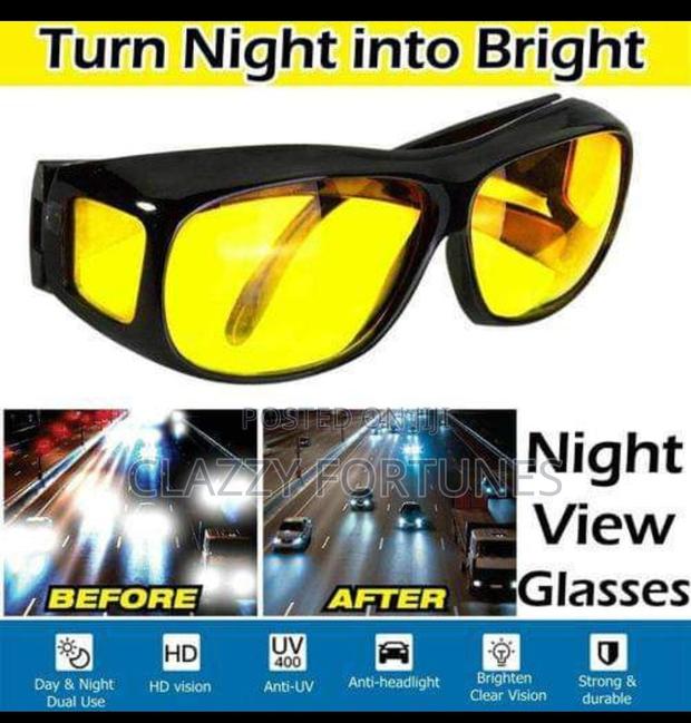 2pc Set Dark/Coloured Anti Glare Night Vision Driver Goggles