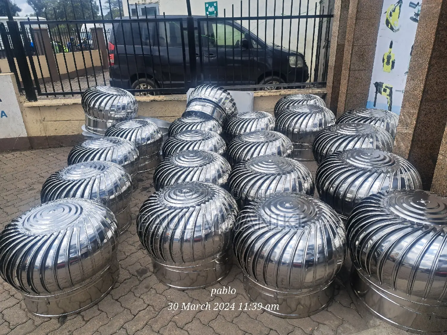600mm Cyclones Roof Ventilators- Stainless Steel.