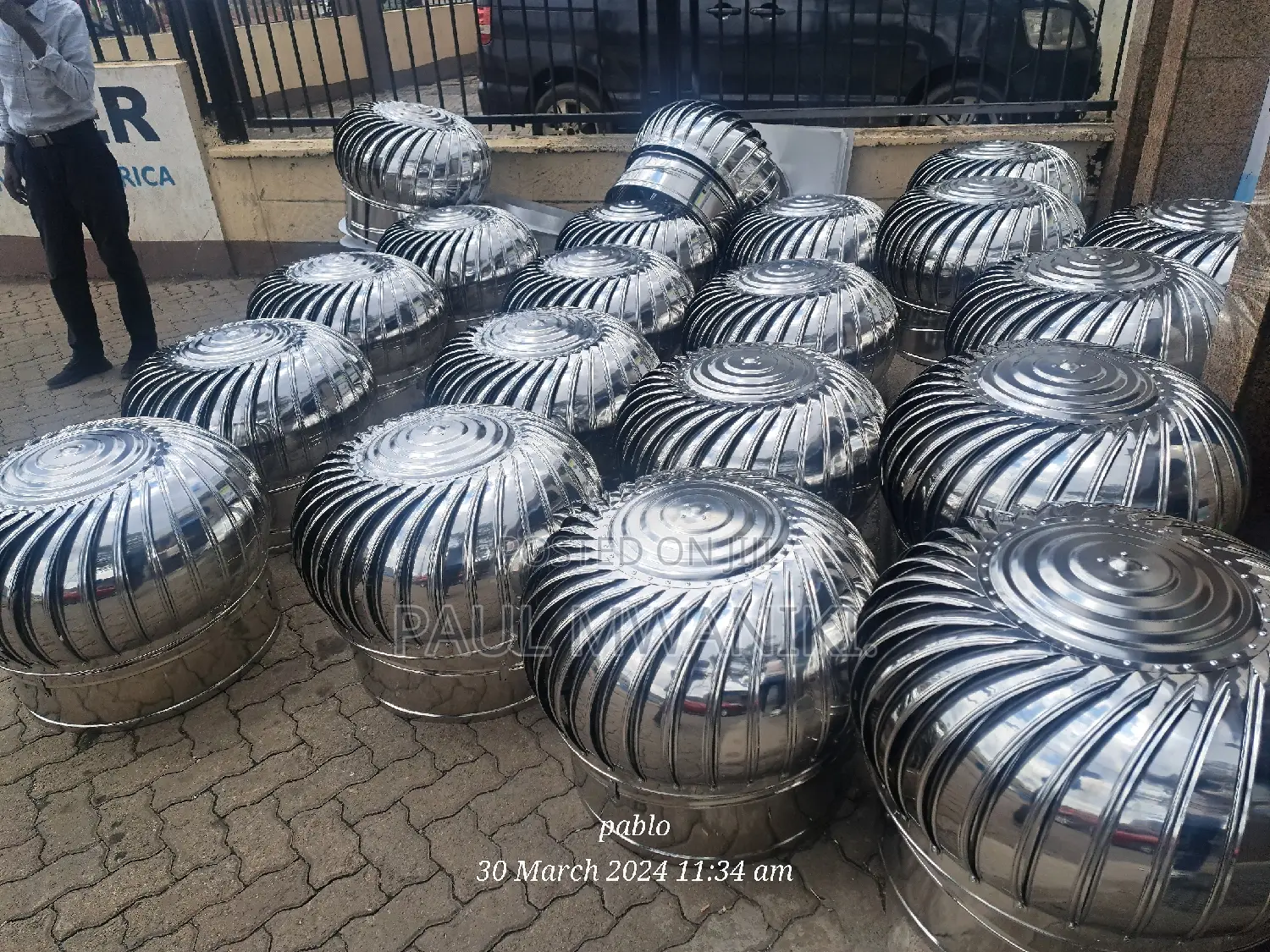 600mm Cyclones Roof Ventilators- Stainless Steel.