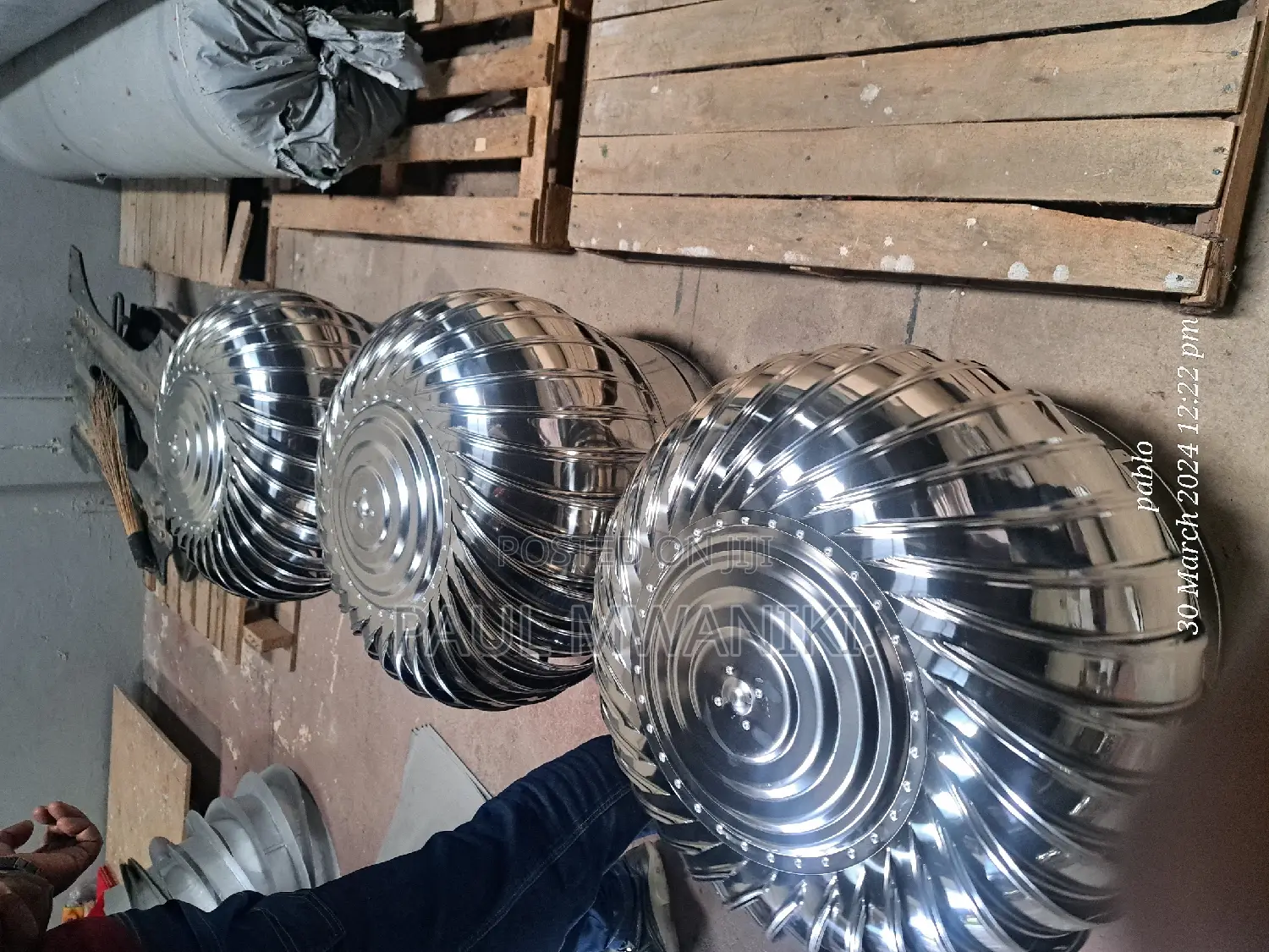 600mm Cyclones Roof Ventilators- Stainless Steel.