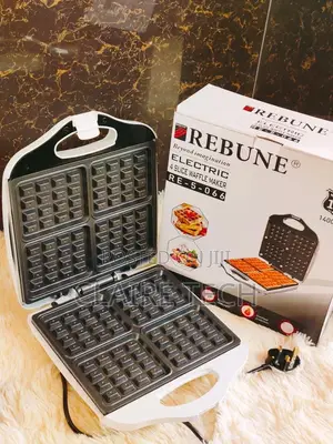 Non Stick 4 -Slice Waffle Maker Rebune RE-5-066