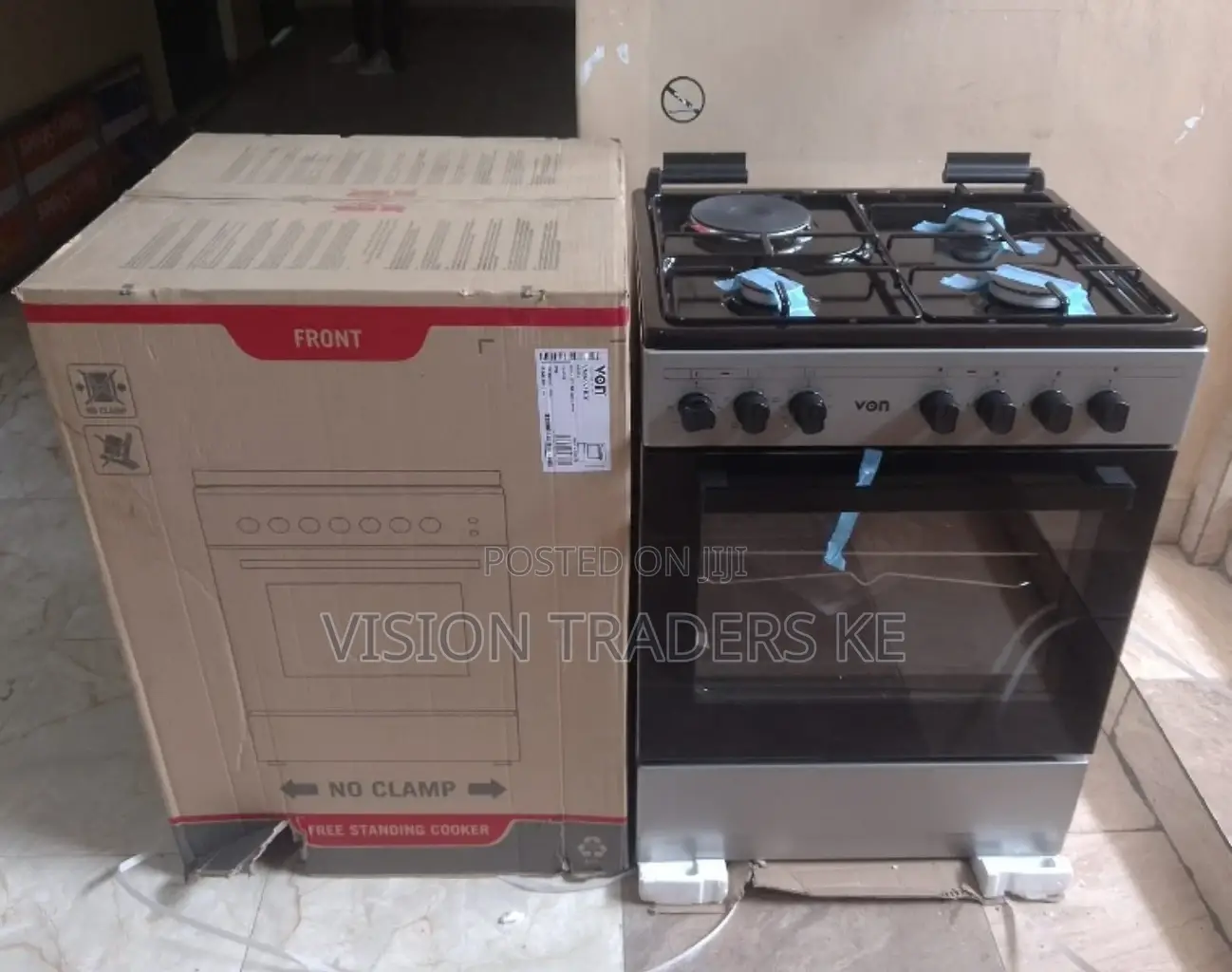 Von Vac6sv31uy 60*60 3g+1e Standing Cooker Electric Oven