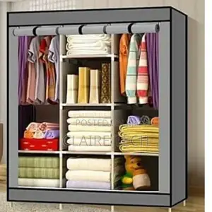 Grey 3 Colomn Mettalic Wardrobe