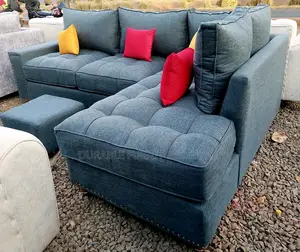 L Shaped Sofa 6 Seater Grey