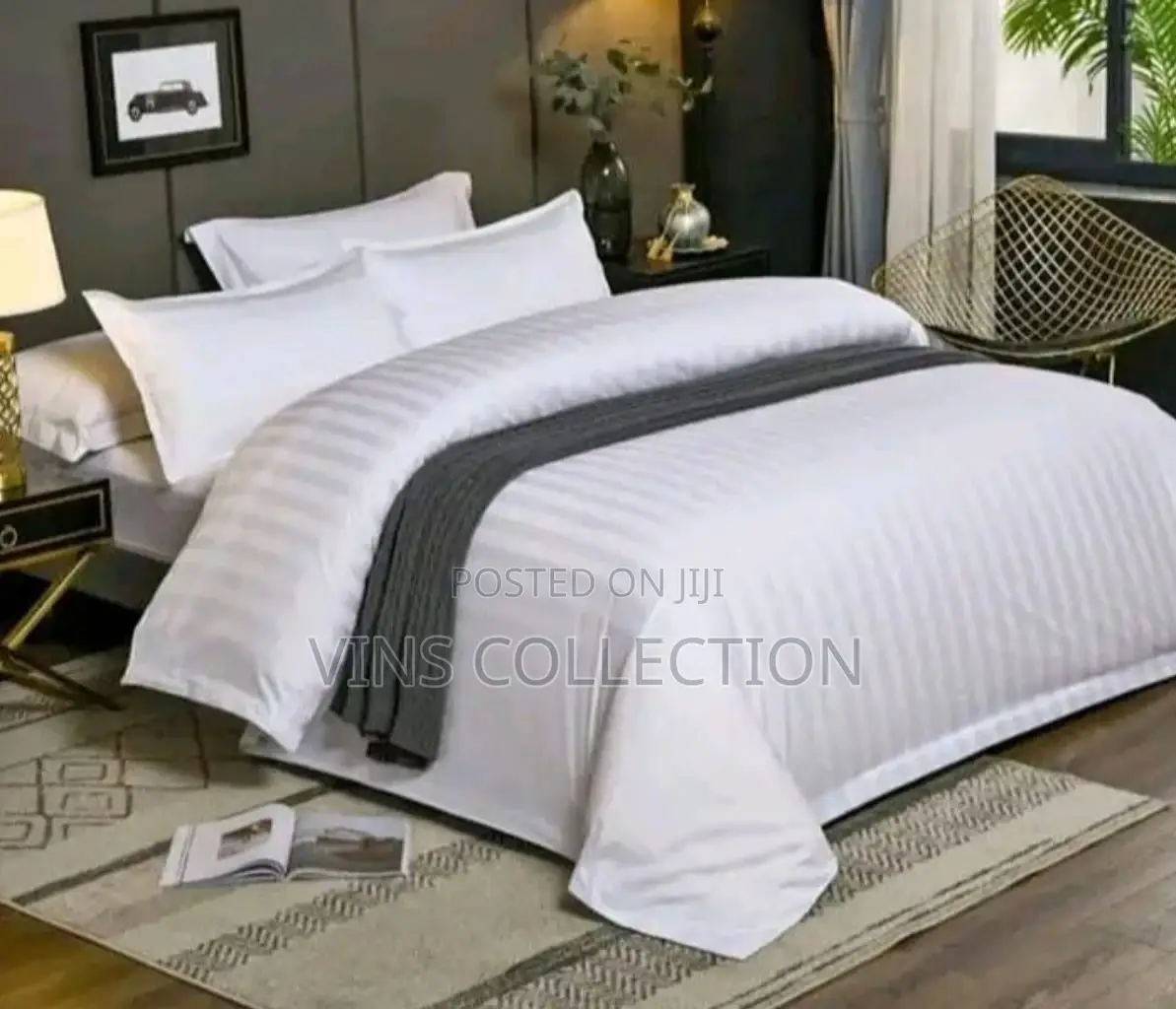 White Stripes Cotton Duvet Covers