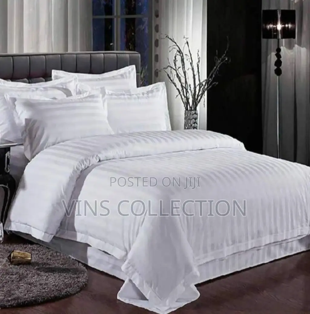 White Stripes Cotton Duvet Covers
