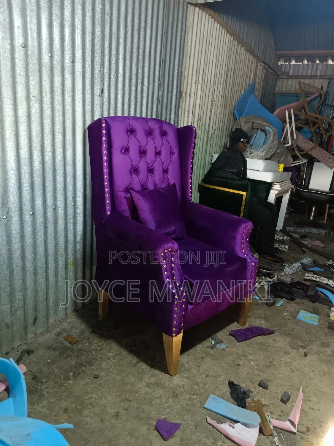 Pedicure Seat, With Pillow Purple