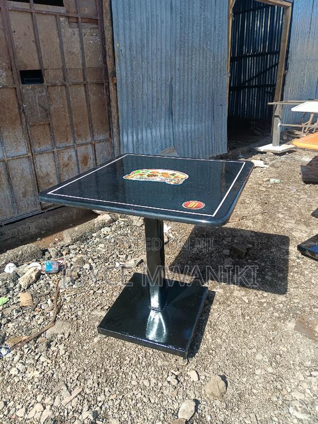 Restaurant Marble Table, Branded With Number  - thumbnail 3