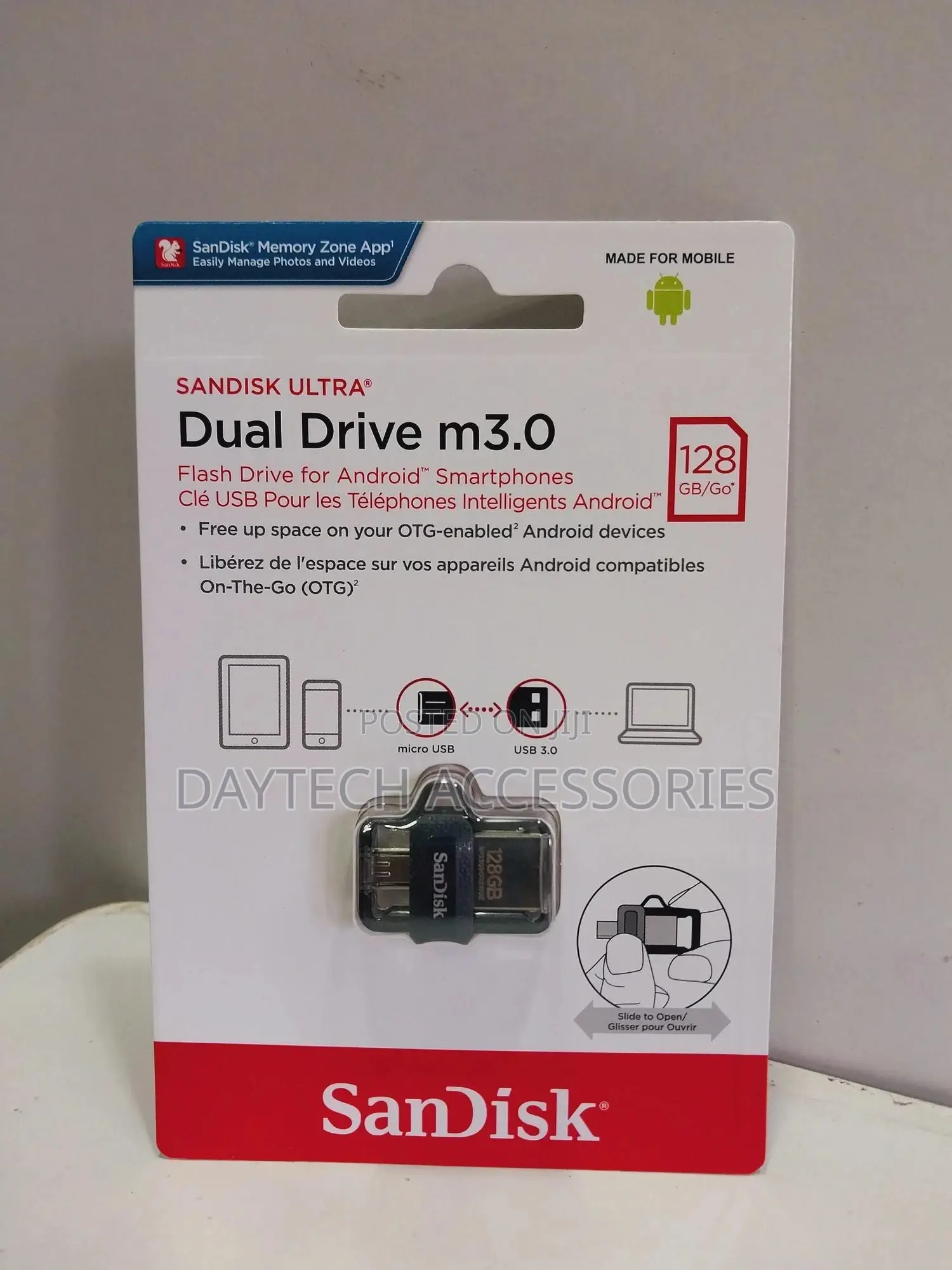 Sandisk Dual Drive M3.0 128 Gb Otg Drive (Black)
