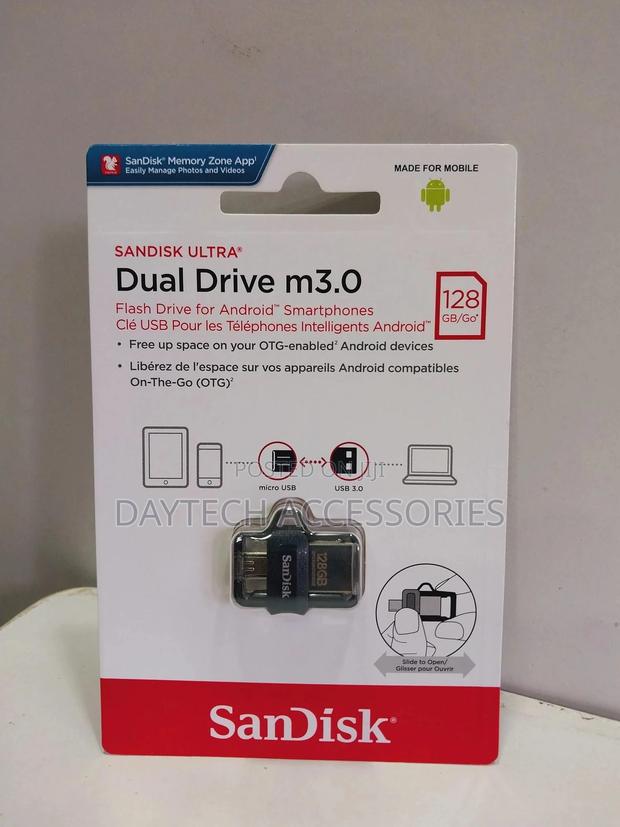 Sandisk Dual Drive M3.0 128 Gb Otg Drive (Black)