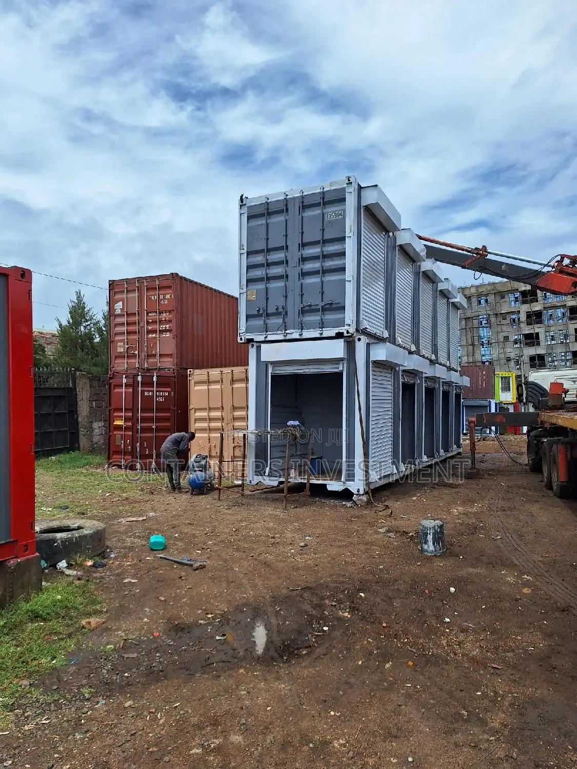 Empty Shipping Containers, Container Stalls Under One Roof