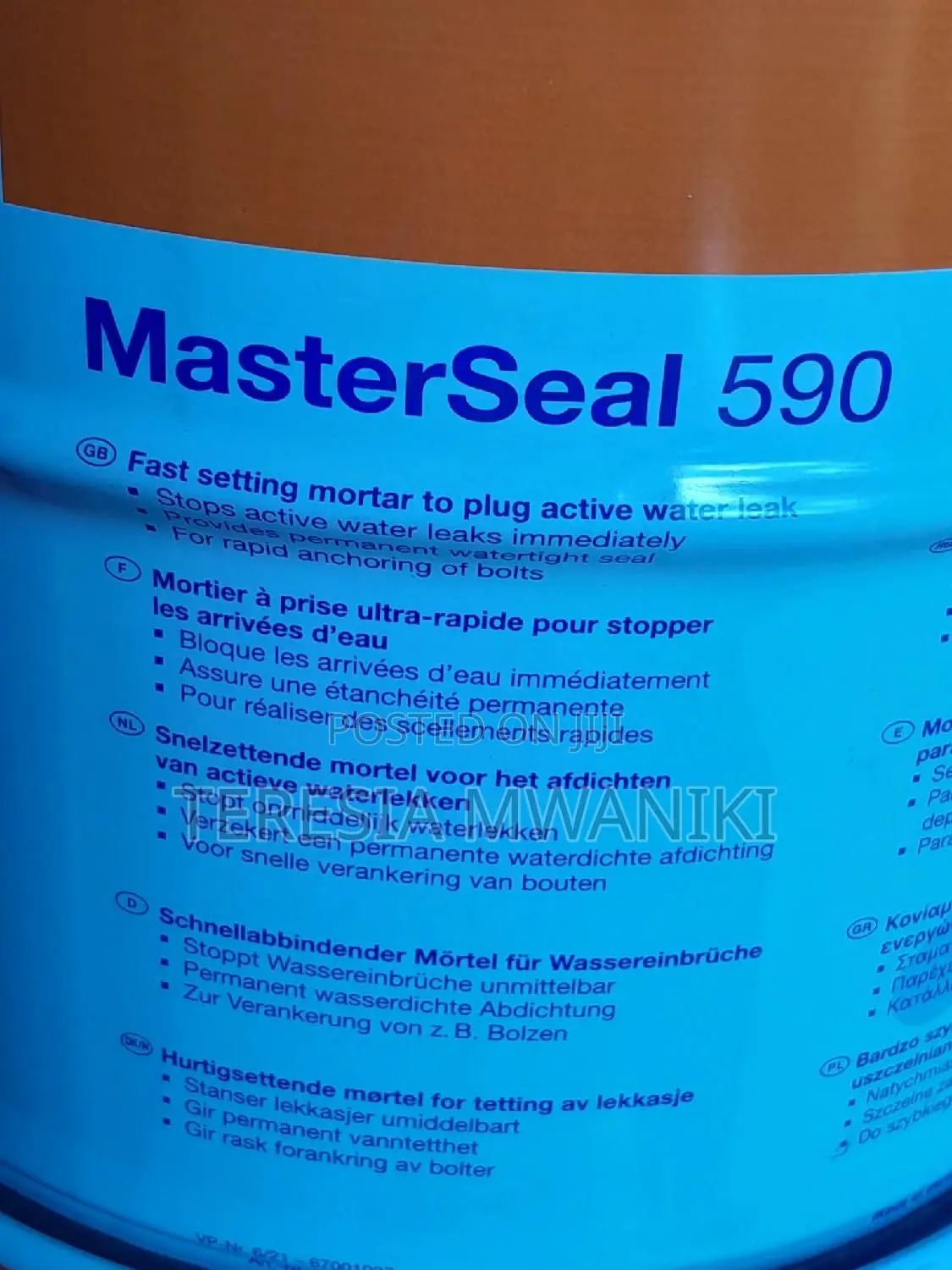BASF MASTERSEAL 590/Waterplug 5kg