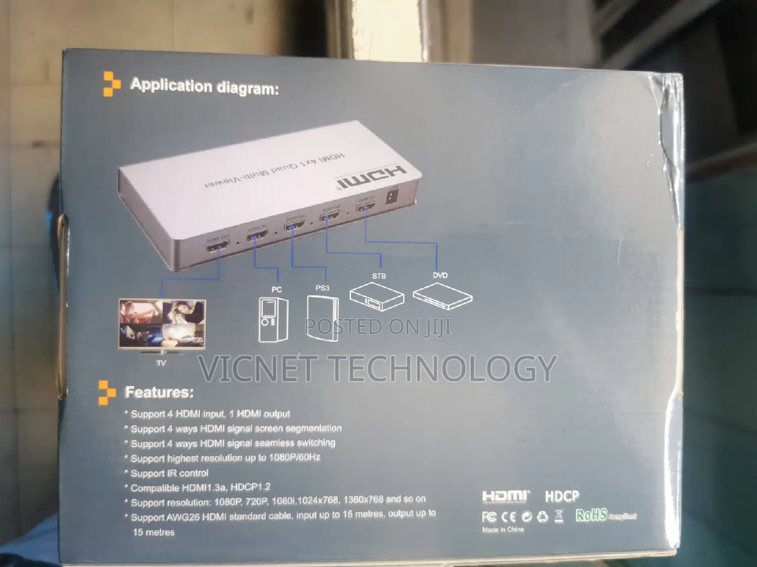 4 Ports 1080P Full HD HDMI Multi Viewer