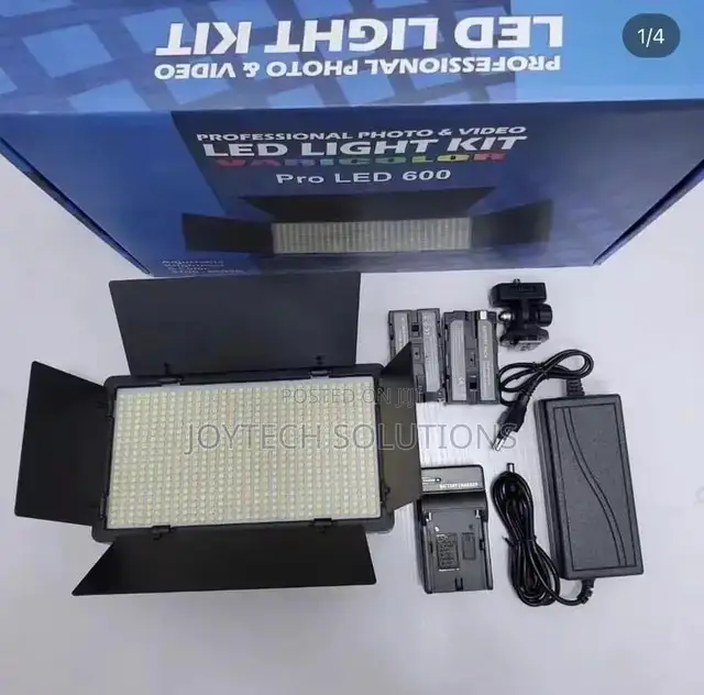 Pro Led 800 Light. With Two Batteries AC Adapter Cable