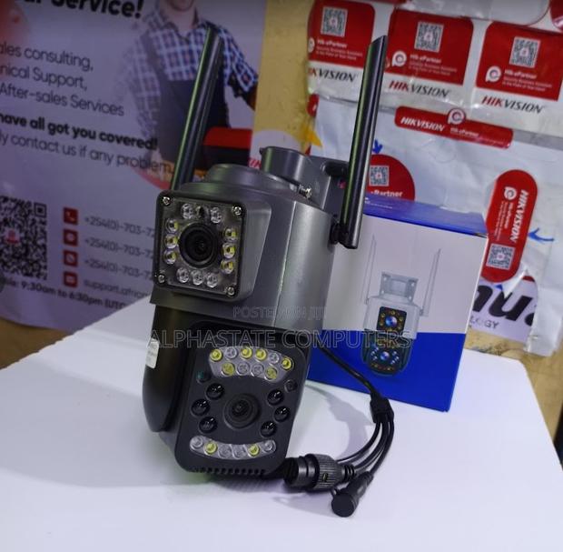 V380 Simcard 4G PTZ Outdoor Camera 4G Dual Lens Camera.