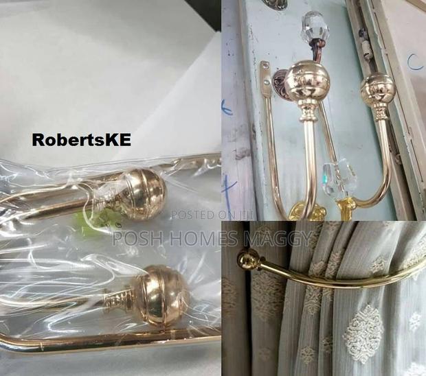 Metallic Wall Mount Curtain Holders - main view