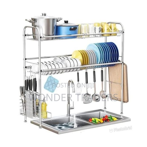 2 Tier Silver Over the Sink Dish Drainer*