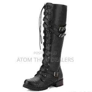 Genuine Excellent Quality Ladies Leather Boots- Black