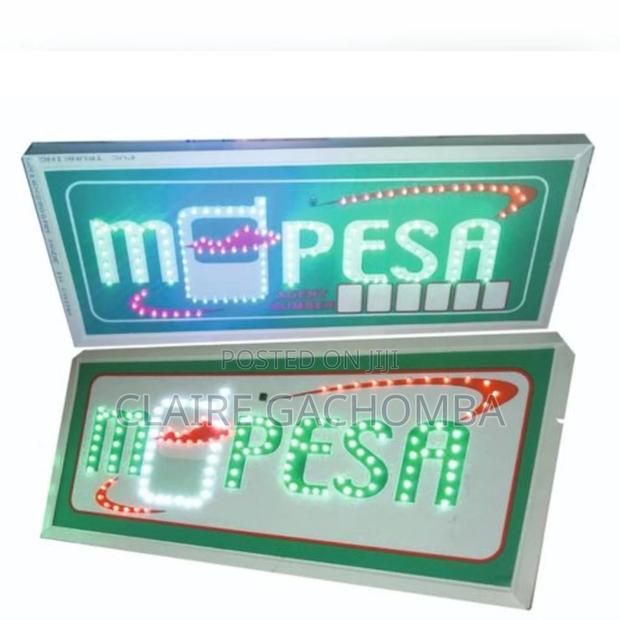 Mpesa Sign Board With Lights Available - main view