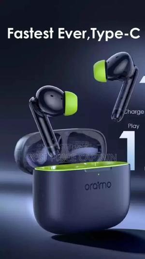 Oraimo Pods With Green Tips- Nebula Blue - main view