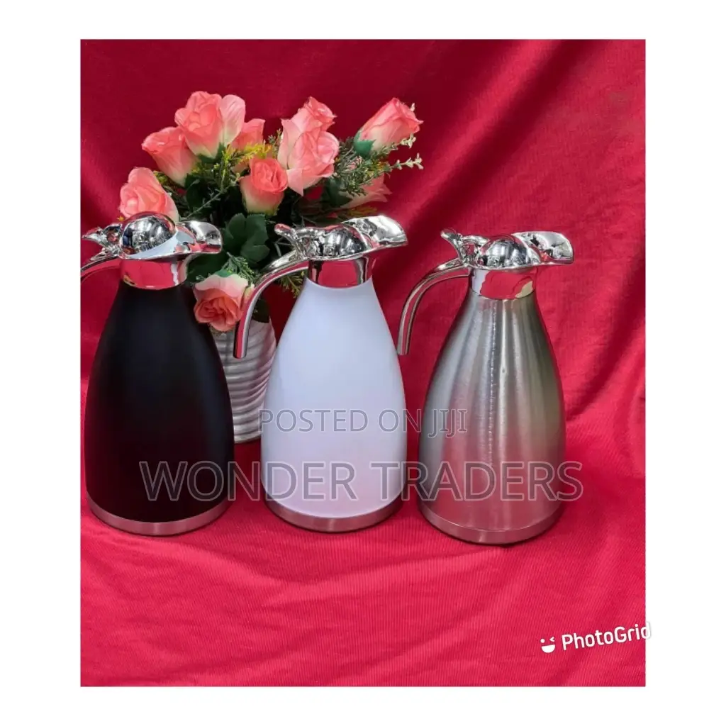 2 Litres Unbreakable Flask Black and White