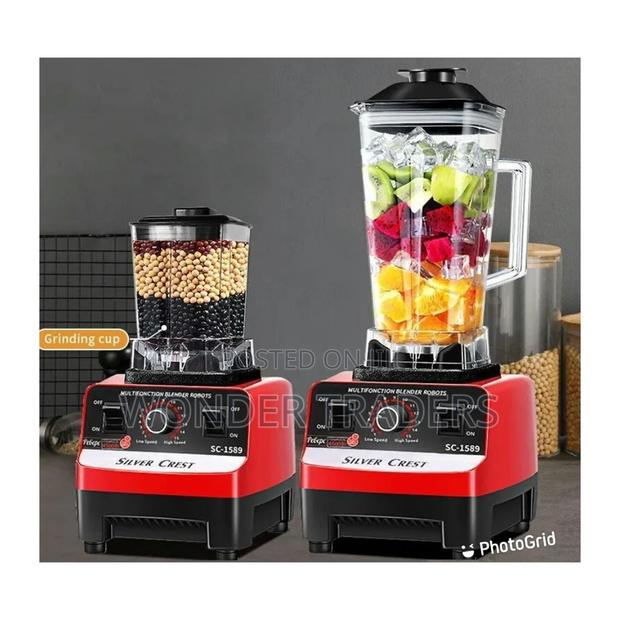 Silver Crest Blender 4500w Heavy Duty Blender -Black Red, 5-Speed, - main view
