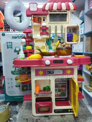 48 Pieces Battery Operated Kids Kitchen Set Toys