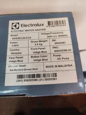 Electrolux Tankless Water Heater With Pump Instant Shower