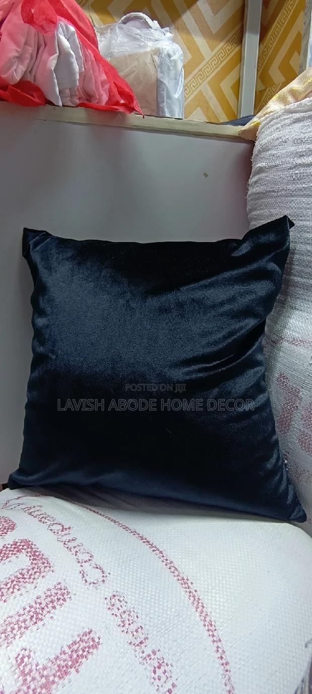 Black Velvet Throw Pillow Cover Case 45 by 45cm (18by18inch) - thumbnail 2