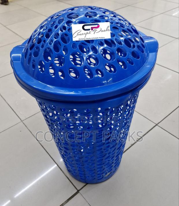 Tall Laundry Basket With Lid - thumbnail 2