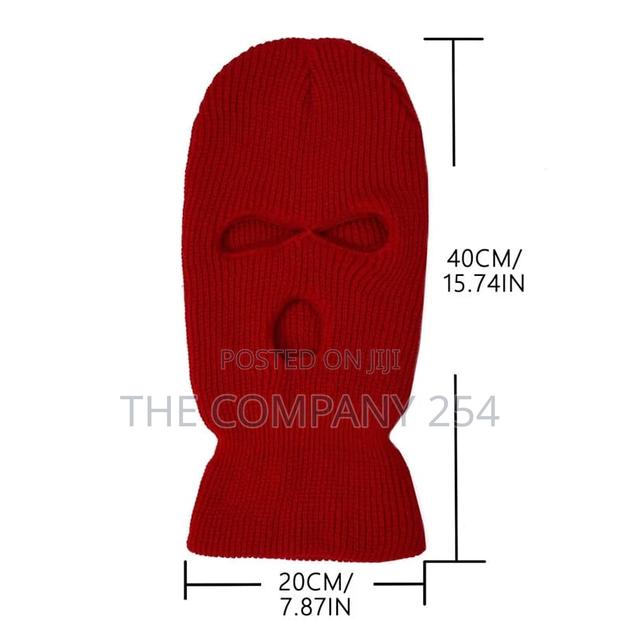 Full Face Mask Knitted Pullover Hat for Men Ski Balaclava - thumbnail 3
