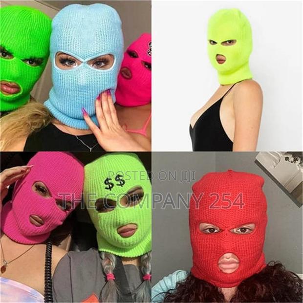 Full Face Mask Knitted Pullover Hat for Men Ski Balaclava - thumbnail 7