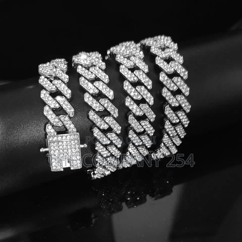 Hip Hop 13MM Rhinestones Prong Iced Out Cuban Bracelets