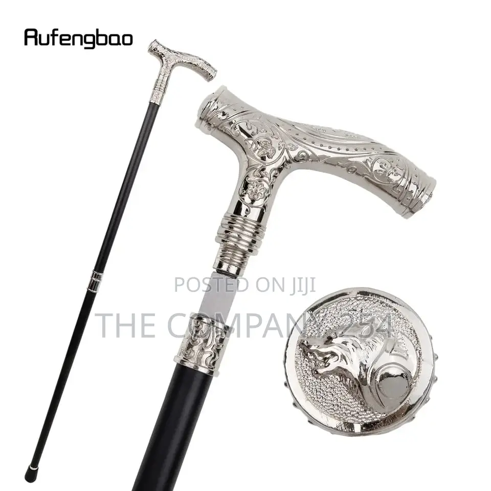 Gold Luxury Lion Head Congolese Walking Sticks