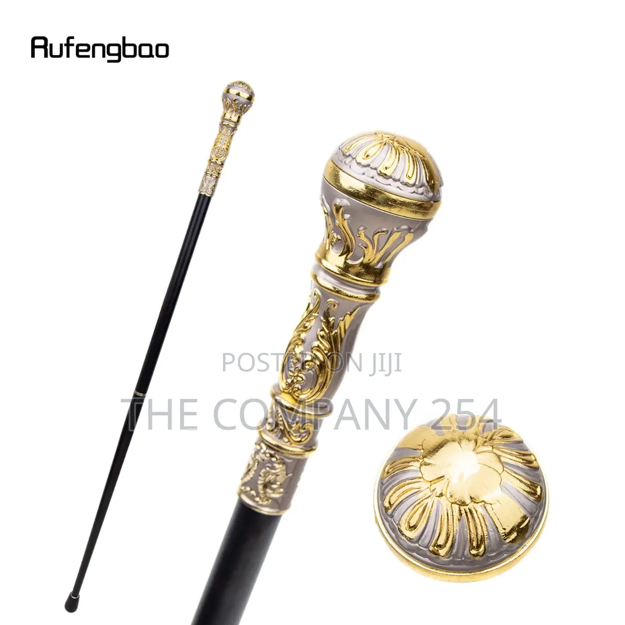 Gold Luxury Lion Head Congolese Walking Sticks