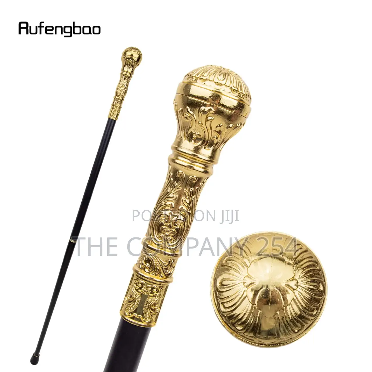 Gold Luxury Lion Head Congolese Walking Sticks