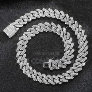 New 9MM Hip Hop Men Women Prong Cuban Link Chain Necklace
