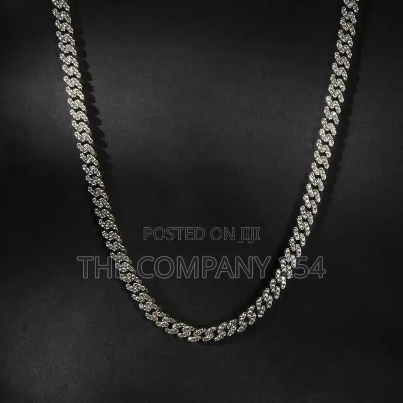 New 9MM Hip Hop Men Women Prong Cuban Link Chain Necklace